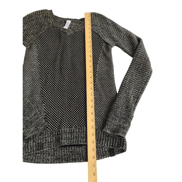 IVIVVA by LULULEMON BUSY TO BE COZY KNITTED PULLOVER GRAY SIZE 14 100% Cotton - Picture 6 of 13